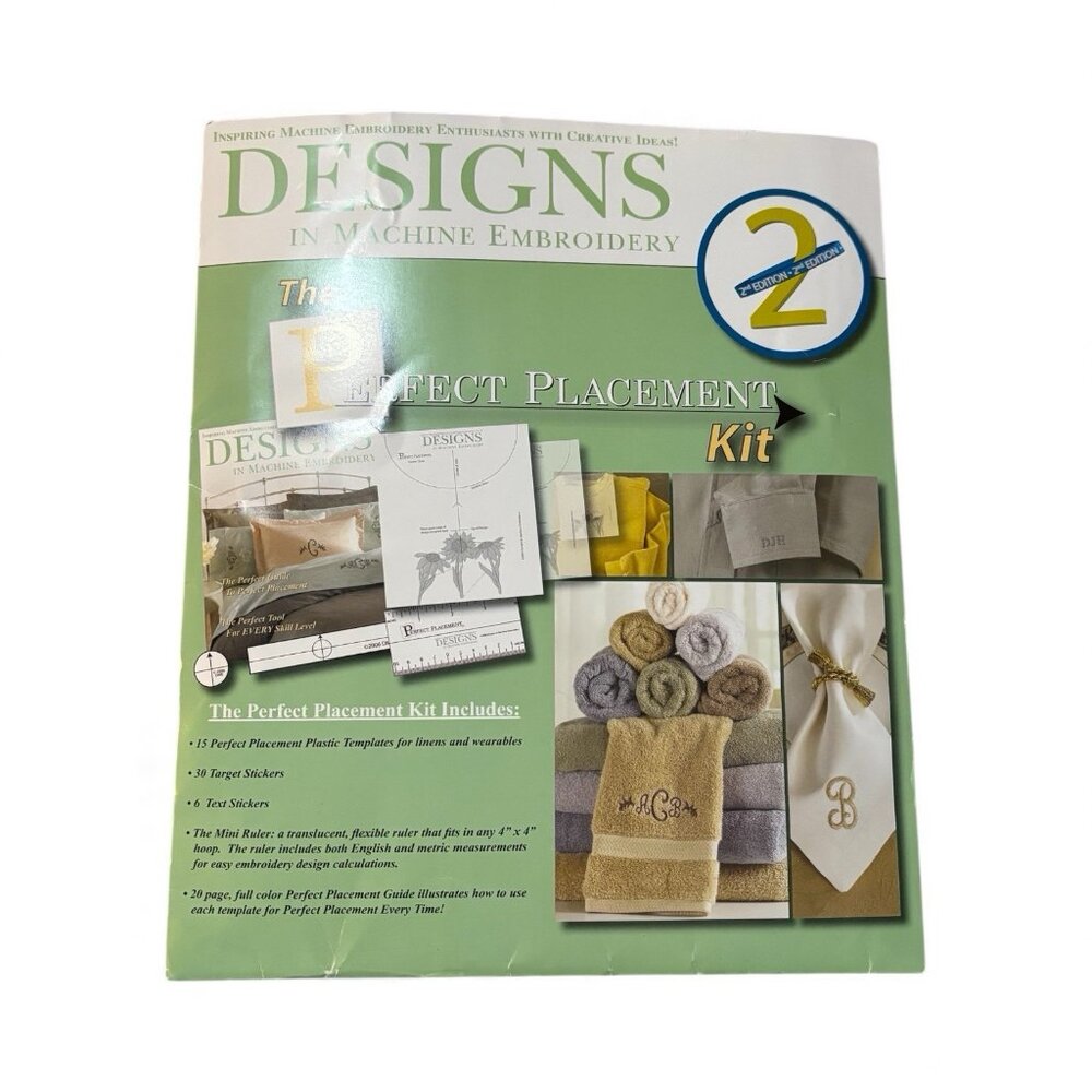 Designs in Machine Embroidery Perfect Placement Kit 2nd Ed Templates Guide